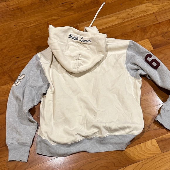 Ralph Lauren Cream and Gray Vintage Hoodie - Picture 6 of 6